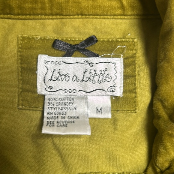 Live a Little Suede Jacket Womens M Button Front Green Fitted - Picture 5 of 9